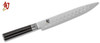 Shun Classic 9" Damascus Hollow Ground Slicing Knife  DM0720  Cutlery Shoppe