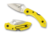 SPYDERCO C28PYL2 DRAGONFLY 2 LIGHTWEIGHT. 2.25" H-1 PLAIN EDGE BLADE. MARINE YELLOW FRN HANDLE. CUTLERY SHOPPE
