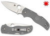 SPYDERCO NATIVE 5 LIGHTWEIGHT MODEL C41PGY5. 2.95" PLAIN EDGE MAXAMET BLADE. GREY FRN HANDLE. CUTLERY SHOPPE