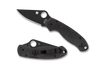 Spyderco C223GPBK Para 3 - 2.95" DLC Black Finish Plain Edge CPM-S45VN Blade - Black G-10 Handle