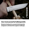 MORAKNIV M-12642 GARBERG BUSHCRAFT. 4.3" SCANDI GRIND SANDVIK 14C8N STAINLESS STEEL BLADE. BLACK TPE HANDLE. MULTI-MOUNT POLYMER SHEATH. BLADE IN ACTION. CUTLERY SHOPPE