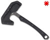 SPYDERCO H03 SZABO WARRIORHAWK. FULL TANG D-2 TOOL STEEL. BLACK BOLTARON SHEATH SHOWN. CUTLERY SHOPPE