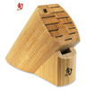 SHUN Classic DM0830 - Bamboo Oval Block 13 Slot - CUTLERY SHOPPE 