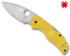 SPYDERCO C41PYL5 NATIVE 5 SALT. 2.95" PLAIN EDGE MAGNACUT BLADE. HI-VIS MARINE YELLOW FRN HANDLE. CUTLERY SHOPPE