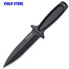 COLD STEEL 36MB DROP FORGED BOOT KNIFE. 5.0" DOUBLE EDGE TEFLON COATED 52100 HIGH CARBON STEEL. ONE PIECE CONSTRUCTION. SECURE-EX SHEATH W/ULTI-CLIP. CUTLERY SHOPPE