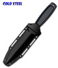COLD STEEL 36MB DROP FORGED BOOT KNIFE. 5.0" DOUBLE EDGE TEFLON COATED 52100 HIGH CARBON STEEL. ONE PIECE CONSTRUCTION. SECURE-EX SHEATH W/ULTI-CLIP. FRONT SIDE OF SHEATH SHOWN. CUTLERY SHOPPE
