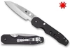 SPYDERCO C240CFP SMOCK FLIPPER. 3.45" CPM-S30V BLADE. CARBON FIBER/G-10 LAMINATE SCALES. CUTLERY SHOPPE