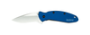 KERSHAW 1620NB SCALLION SPEEDSAFE ASSISTED FLIPPER. 2.4" PLAIN EDGE 420HC BLADE. NAVY BLUE 6061-T6 HARD ANODIZED ALUMINUM HANDLE. CUTLERY SHOPPE