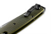 Benchmade 537GY-1 Bailout AXIS Lock - 3.38" Gray Coated Plain Edge CPM-M4 Tanto Blade - Green Anodized 6061-T6 Aluminum Handle