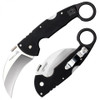 COLD STEEL 22C TIGER CLAW KARAMBIT FOLDER. 3.0" CPM-S35VN PLAIN EDGE BLADE. BLACK G-10 HANDLE. CUTLERY SHOPPE
