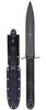 Ka-Bar EK44 Ek Commando Model 4 - 6.5" Double Edge 1095 Cro-Van Carbon Steel Blade - Black GFN Scales - Celcon® Sheath