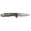 GERBER 30-001610 FASTBALL FLIPPER. 3.0" PLAIN EDGE CPM-S30V WHARNCLIFFE BLADE. FLAT SAGE ANODIZED ALUMINUM HANDLE. REVERSE SHOWN. CUTLERY SHOPPE