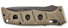 Benchmade 2750SGY-3 Adamas Automatic - 3.78" Combo Edge CPM-CruWear Drop Point Blade - Desert Tan G-10 Handle