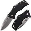 Cold Steel 27DS Micro Recon 1 Folder - 2.0" Plain Edge Spear Point 4034 Blade - Black Griv-Ex Handle