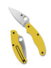 Spyderco C94PYL UK PenKnife Slipit - 2.93"  Plain Edge Leaf Shape CPM-MagnaCut Blade - Yellow FRN Handle