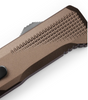 Benchmade 4600DLC-1 Phaeton Double Action OTF AUTOMATIC - 3.45" Plain Edge Black DLC Finish CPM-S30V Blade - Dark Earth Anodized 6061-T6 Aluminum Handle