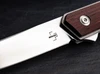 BOKER PLUS 01BO168 BURNLEY KWAIKEN AIR FLIPPER. 3.54" VG-10 BLADE. LINER LOCK. COCOBOLO HANDLE. BLADE CLOSEUP. CUTLERY SHOPPE