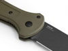 BENCHMADE 9070BK-1 CLAYMORE AUTOMATIC. 3.6" PLAIN EDGE COBALT BLACK FINISH CPM-D2 BLADE. GREEN RANGER GRIVORY HANDLE. REVERSE. CUTLERY SHOPPE