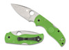Spyderco C41PGR5 Native 5 Salt - 2.95" Plain Edge LC200N Blade - Hi-Vis Green FRN Handle