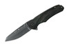 Buck Knives 843BKS Sprint Ops Flipper - 3.125" Reverse Tanto Black Cerakote CPM-S30V Blade - Black Canvas Micarta Handle