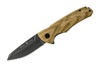 Buck Knives 843GRS Sprint Ops Flipper - 3.125" Reverse Tanto Black Cerakote CPM-S30V Blade - Green Canvas Micarta Handle
