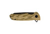 Buck Knives 843GRS Sprint Ops Flipper - 3.125" Reverse Tanto Black Cerakote CPM-S30V Blade - Green Canvas Micarta Handle