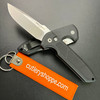 PRO-TECH LG305 ROCKEYE AUTOMATIC FOLDER. 3.4" STONEWASH FINISH CPM-S35VN BLADE. TEXTURED BLACK HARD ANODIZED 6061-T6 ALUMINUM HANDLE. CUTLERY SHOPPE