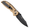 Hogue 54153 Exemplar Folder - 3.25" Black Cerakote 154CM Combo Edge Clip Point Blade - Textured Flat Dark Earth G-10 Handle
