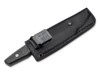 BOKER SOLINGEN 122509DAM AK1 REVERSE TANTO FIXED BLADE. 3.11" CHAD NICHOLS DAMASCUS BLADE. FAT CARBON HANDLE. BLACK LEATHER SHEATH W/ULTICLIP AS SHOWN. CUTLERY SHOPPE