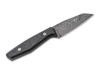 BOKER SOLINGEN 122509DAM AK1 REVERSE TANTO FIXED BLADE. 3.11" CHAD NICHOLS DAMASCUS BLADE. FAT CARBON HANDLE. BLACK LEATHER SHEATH W/ULTICLIP. REVERSE SHOWN. CUTLERY SHOPPE