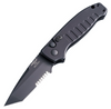HOGUE 64120 BALLISTA 1 AUTOMATIC FOLDER. 3.5" BLACK CERAKOTE FINISH 154CM COMBO EDGE TANTO POINT BLADE. BLACK HARD ANODIZED 6061-T6 ALUMINUM HANDLE. CUTLERY SHOPPE