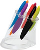 KAI Pure Kamachi 2 - 9 Piece Block Set - Coated Carbon Steel Blades - Molded Handles - 8-Slot Acrylic Block - ABS0900