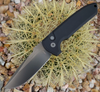 Pro-Tech LG321-D2 Rockeye AUTOMATIC - 3.4" Smoke Grey DLC CPM-D2 Blade - Black Hard Anodized 6061-T6 Aluminum Handle