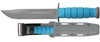 KA-BAR KNIVES USSF SPACE-BAR KNIFE 1313SF - 7.0" GREY POWDER COATED 1095 CARBON STEEL BLADE. BLUE KRATON G® HANDLE. GREY HARD PLASTIC BELT SHEATH. CUTLERY SHOPPE