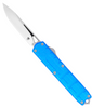 CobraTec Knives Large Enforcer Dual-Action OTF Automatic - 3.25" Plain Edge M390 Blade - Blue Anodized 6061-T6 Aluminum Handle CTEBLUM390DNS