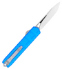 CobraTec Knives Large Enforcer Dual-Action OTF Automatic - 3.25" Plain Edge M390 Blade - Blue Anodized 6061-T6 Aluminum Handle CTEBLUM390DNS
