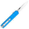 CobraTec Knives Small Enforcer Dual-Action OTF Automatic - 2.25" Plain Edge M390 Blade - Blue Anodized 6061-T6 Aluminum Handle SCTEBLUM390DNS