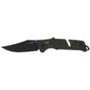 SOG Knives 11-12-03-41 Trident AT MK3 Assisted Folder - 3.7" Black TiNi Finish D2 Blade - AT-XR Lock Olive Drab Green Handle