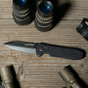 SOG Knives 12-61-01-57 Pentagon XR Blackout Flipper - 3.6" Black TiNi CTS-XHP Blade - Black G-10 Handle w/XR Lock 