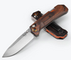 Benchmade Hunt 15062 Grizzly Creek AXIS Folder - 3.49" CPM-S30V Satin Finish Blade & Gut Hook - Stabilized Wood Handle