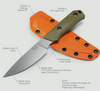 Benchmade HUNT 15600-01 Raghorn - 4.0" CPM-S30V Blade - OD Green Scales - Orange Boltaron Sheath