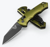 Benchmade 2900BK-2 AUTO IMMUNITY - 2.49" Cobalt Black Cerakote Finish CPM-M4 Blade - Woodland Green Anodized 6061-T6 Aluminum Handle