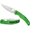 Spyderco C244SGR Native Chief SALT Lightweight Folder - 4.02" LC200N Serrated Edge Blade - Green FRN Handle