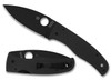 Spyderco C263GPBK Bodacious Compression Lock Folder - 3.66" CPM-S30V Plain Edge DLC Black Blade - Black G-10 Handle
