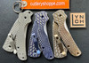 LynchNW Spyderco Shaman Skinny - "Spidie Frag" Titanium Scale Kit w/Ti Clip - Stone Logo Blue Anodized - CUTLERY SHOPPE EXCLUSIVE LIMITED STOCK ONLY 1 LEFT