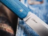 Boker Solingen 112944 Coffin Denim Micarta Slipjoint Folder - 3.15" MagnaCut Blade - Blue Denim Micarta Handle