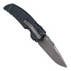 Hogue SIG EX-A01 36132 Tactical Automatic Folder - 3.5" Grey Cerakote Finish CPM-154CM Drop Point Blade - Textured Black G-10 Handle