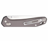 Gerber 30-001844 Savvy Pivot Lock Folder - 3.5" Plain Edge CPM-20CV Wharncliffe Blade - Grey Hard Anodized Aluminum Handle