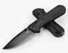 Benchmade 430BK-02 Redoubt AXIS - 3.55" Plain Edge Cerakote Finish CPM-D2 Blade - Black Grivory Handle