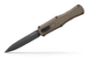 Benchmade 3370GY-1 Claymore OTF AUTOMATIC - 3.89" Plain Edge Cobalt Black Finish CPM-D2 Blade - Ranger Green Grivory Handle